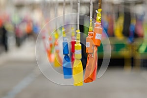 Pyrotechnics and Firecrackers at MascletÃÂ , detail of Valencia en fallas, spain photo